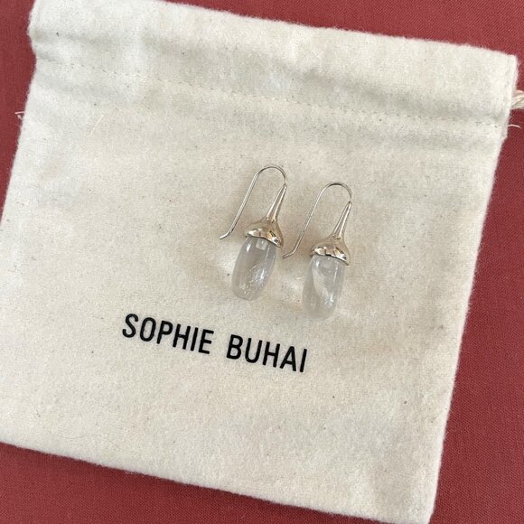 Sophie Buhai Dripping Stone Earrings In Quartz New with Bag - Picture 1 of 3